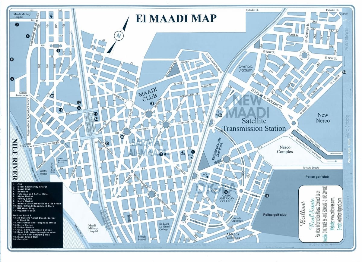 ನಕ್ಷೆ maadi ಕೈರೋ