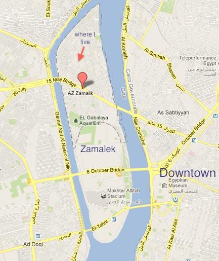 zamalek ಕೈರೋ ನಕ್ಷೆ